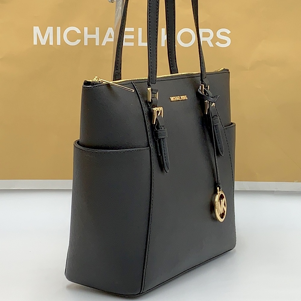 MICHAEL KORS Charlotte Large Leather Top-Zip Tote - Picture 3 of 15